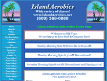 Tablet Screenshot of islandaerobics.net